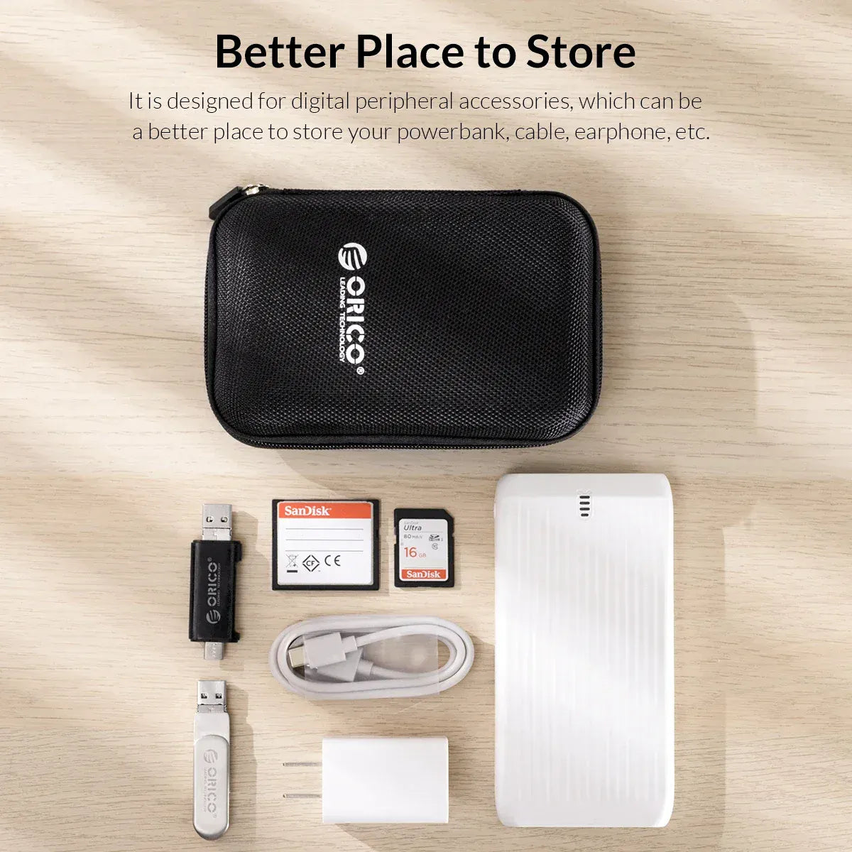 ORICO 2.5 Inch HDD Box Bag  Portable Hard Drive Bag ORICO 2.5 Inch HDD Box Bag  Portable Hard Drive Bag