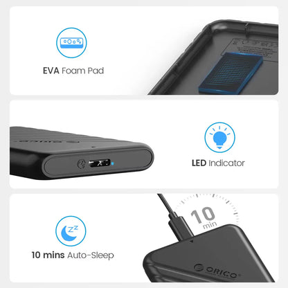 ORICO for PC Laptop MicroB USB3.0 2.5" External Storage HDD Case ORICO for PC Laptop MicroB USB3.0 2.5" External Storage HDD Case