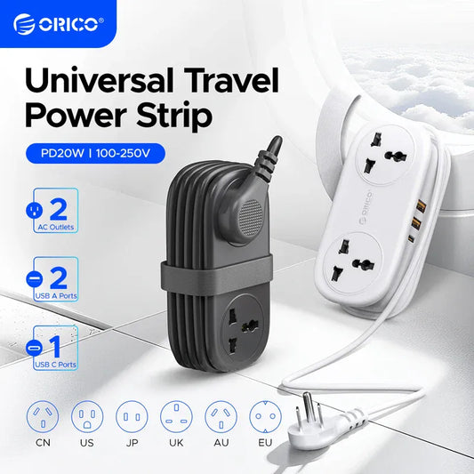 ORICO Universal Power Strip Electrical US Plug with 1.35m Extension Cord ORICO Universal Power Strip Electrical US Plug with 1.35m Extension Cord