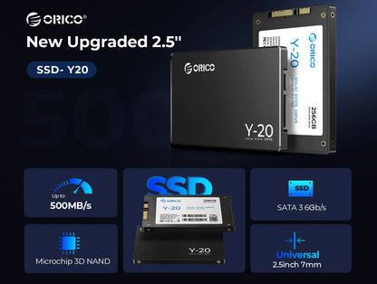 ORICO Y20 2.5'' SATA SSD 128GB 256B 512GB ORICO Y20 2.5'' SATA SSD 128GB 256B 512GB