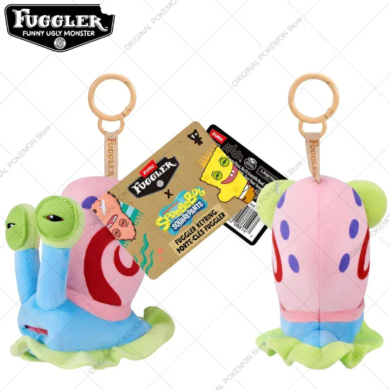 Fuggler x SpongeBob SquarePants Keychain - Original Crossover | Wahooly Original Fuggler Funny Ugly Teeth Monster Plush Toys Keychain Fugglers SpongeBob SquarePants Series Peluche Doll Key Rings Gifts