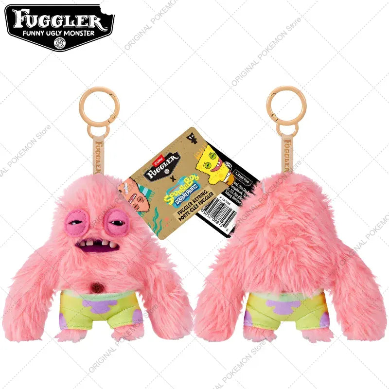 Fuggler x SpongeBob SquarePants Keychain - Original Crossover | Wahooly Original Fuggler Funny Ugly Teeth Monster Plush Toys Keychain Fugglers SpongeBob SquarePants Series Peluche Doll Key Rings Gifts