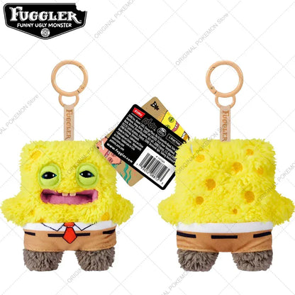 Fuggler x SpongeBob SquarePants Keychain - Original Crossover | Wahooly Original Fuggler Funny Ugly Teeth Monster Plush Toys Keychain Fugglers SpongeBob SquarePants Series Peluche Doll Key Rings Gifts