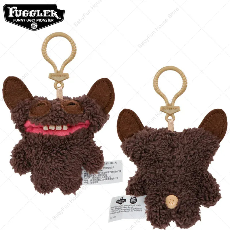 Original Fuggler Keychain - Wide Eyed Weirdo Plush Monster | Wahooly Original Fuggler Ugly Teeth Monsters Plush Toys Keychains Fugglers Wide Eyed Weirdo Annoyed Alien Rabbit Peluche Dolls Pendants