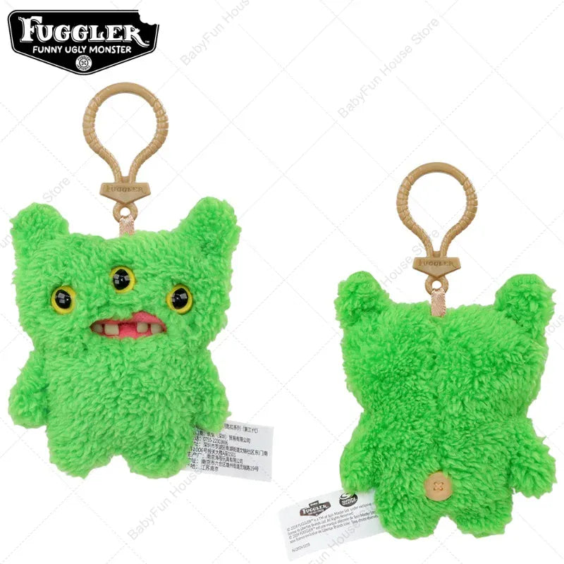 Original Fuggler Keychain - Wide Eyed Weirdo Plush Monster | Wahooly Original Fuggler Ugly Teeth Monsters Plush Toys Keychains Fugglers Wide Eyed Weirdo Annoyed Alien Rabbit Peluche Dolls Pendants