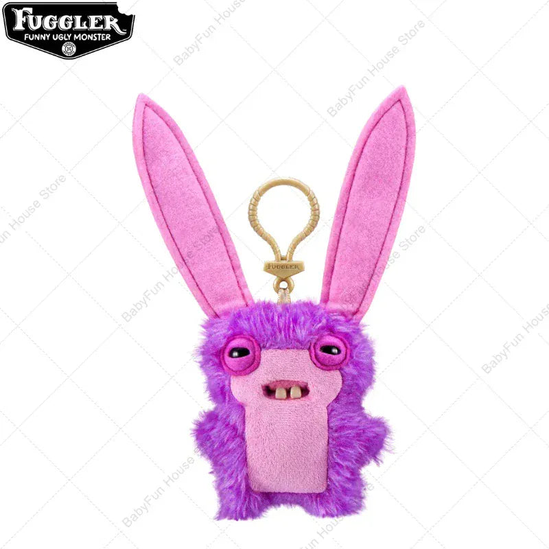 Original Fuggler Keychain - Wide Eyed Weirdo Plush Monster | Wahooly Original Fuggler Ugly Teeth Monsters Plush Toys Keychains Fugglers Wide Eyed Weirdo Annoyed Alien Rabbit Peluche Dolls Pendants