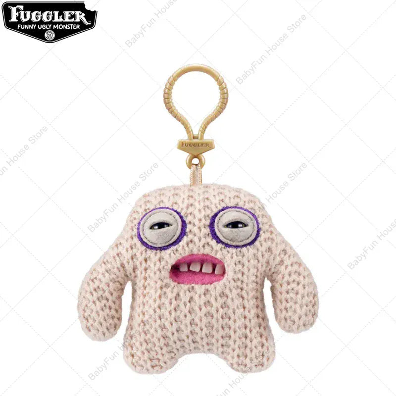 Original Fuggler Keychain - Wide Eyed Weirdo Plush Monster | Wahooly Original Fuggler Ugly Teeth Monsters Plush Toys Keychains Fugglers Wide Eyed Weirdo Annoyed Alien Rabbit Peluche Dolls Pendants