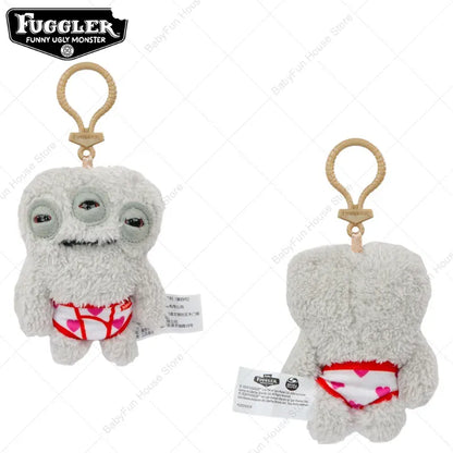 Original Fuggler Keychain - Wide Eyed Weirdo Plush Monster | Wahooly Original Fuggler Ugly Teeth Monsters Plush Toys Keychains Fugglers Wide Eyed Weirdo Annoyed Alien Rabbit Peluche Dolls Pendants