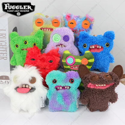 Original Fuggler Keychain - Wide Eyed Weirdo Plush Monster | Wahooly Original Fuggler Ugly Teeth Monsters Plush Toys Keychains Fugglers Wide Eyed Weirdo Annoyed Alien Rabbit Peluche Dolls Pendants