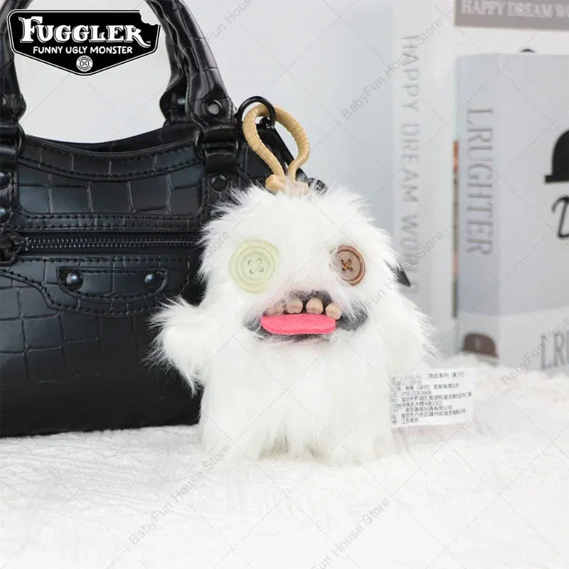 Original Fuggler Keychain - Wide Eyed Weirdo Plush Monster | Wahooly Original Fuggler Ugly Teeth Monsters Plush Toys Keychains Fugglers Wide Eyed Weirdo Annoyed Alien Rabbit Peluche Dolls Pendants