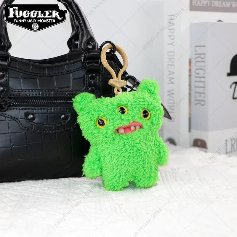 Original Fuggler Keychain - Wide Eyed Weirdo Plush Monster | Wahooly Original Fuggler Ugly Teeth Monsters Plush Toys Keychains Fugglers Wide Eyed Weirdo Annoyed Alien Rabbit Peluche Dolls Pendants