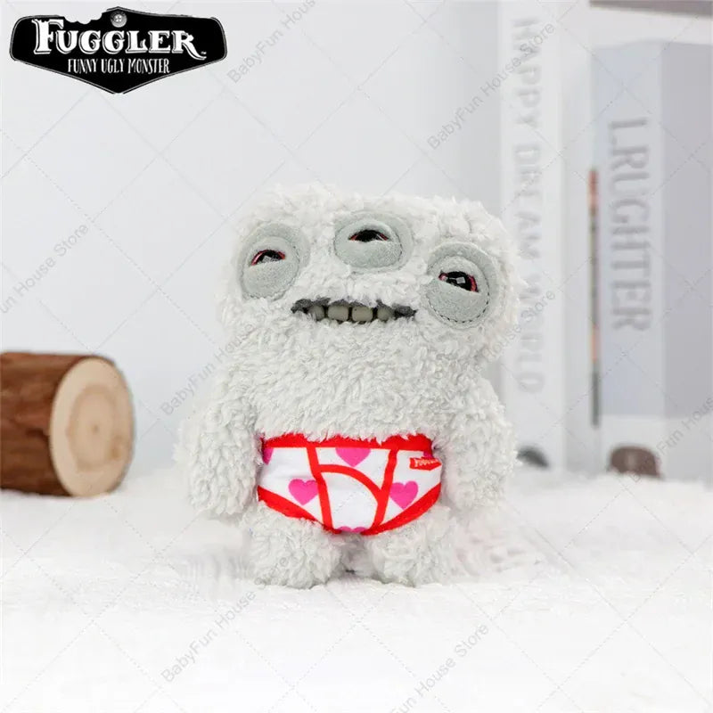 Original Fuggler Keychain - Wide Eyed Weirdo Plush Monster | Wahooly Original Fuggler Ugly Teeth Monsters Plush Toys Keychains Fugglers Wide Eyed Weirdo Annoyed Alien Rabbit Peluche Dolls Pendants