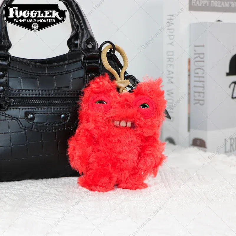 Original Fuggler Keychain - Wide Eyed Weirdo Plush Monster | Wahooly Original Fuggler Ugly Teeth Monsters Plush Toys Keychains Fugglers Wide Eyed Weirdo Annoyed Alien Rabbit Peluche Dolls Pendants