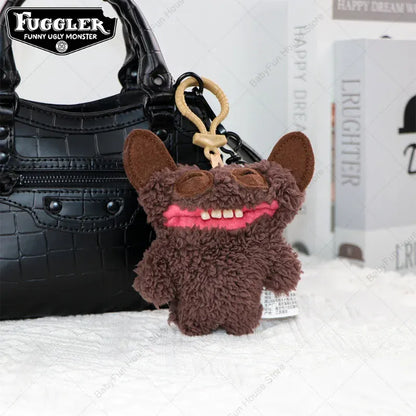 Original Fuggler Keychain - Wide Eyed Weirdo Plush Monster | Wahooly Original Fuggler Ugly Teeth Monsters Plush Toys Keychains Fugglers Wide Eyed Weirdo Annoyed Alien Rabbit Peluche Dolls Pendants