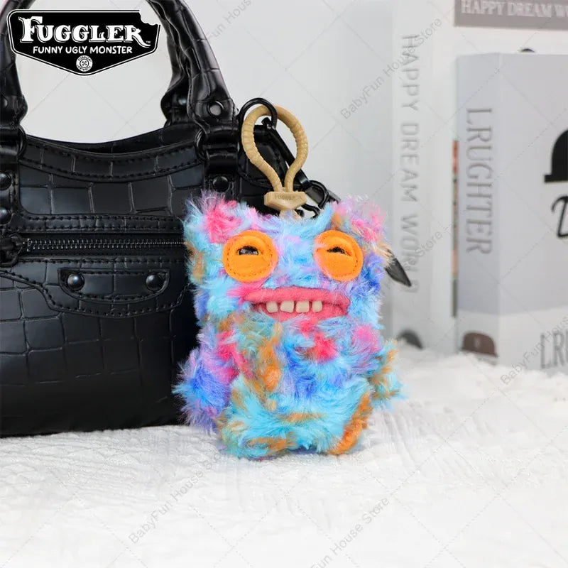 Original Fuggler Keychain - Wide Eyed Weirdo Plush Monster | Wahooly Original Fuggler Ugly Teeth Monsters Plush Toys Keychains Fugglers Wide Eyed Weirdo Annoyed Alien Rabbit Peluche Dolls Pendants
