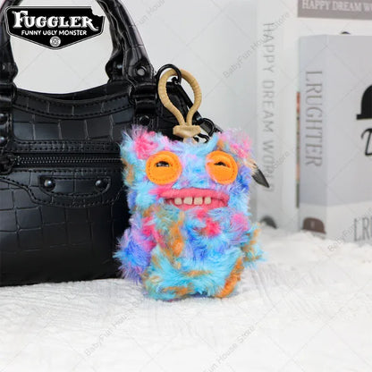 Original Fuggler Keychain - Wide Eyed Weirdo Plush Monster | Wahooly Original Fuggler Ugly Teeth Monsters Plush Toys Keychains Fugglers Wide Eyed Weirdo Annoyed Alien Rabbit Peluche Dolls Pendants