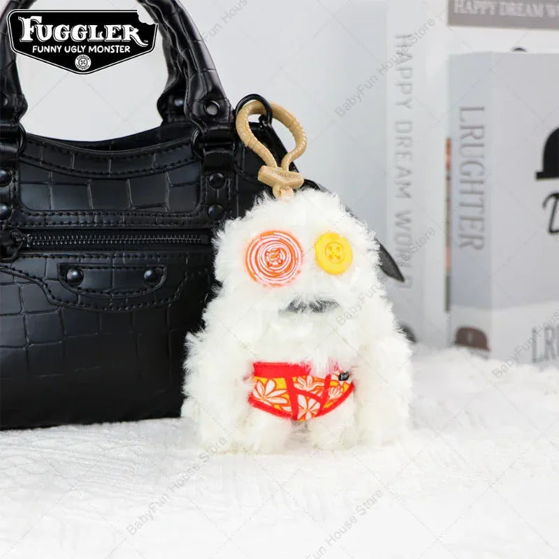 Original Fuggler Keychain - Wide Eyed Weirdo Plush Monster | Wahooly Original Fuggler Ugly Teeth Monsters Plush Toys Keychains Fugglers Wide Eyed Weirdo Annoyed Alien Rabbit Peluche Dolls Pendants