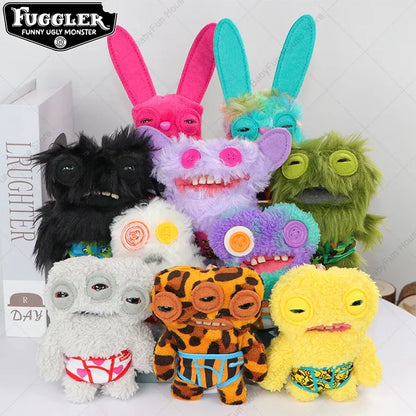 Original Fuggler Keychain - Wide Eyed Weirdo Plush Monster | Wahooly Original Fuggler Ugly Teeth Monsters Plush Toys Keychains Fugglers Wide Eyed Weirdo Annoyed Alien Rabbit Peluche Dolls Pendants
