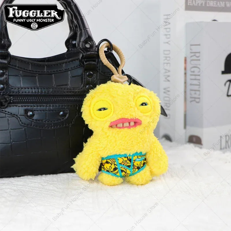 Original Fuggler Keychain - Wide Eyed Weirdo Plush Monster | Wahooly Original Fuggler Ugly Teeth Monsters Plush Toys Keychains Fugglers Wide Eyed Weirdo Annoyed Alien Rabbit Peluche Dolls Pendants