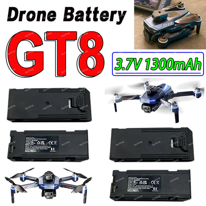 GT8 Drone Battery 8-Pack 3.7V 1300mAh - Original LSRC (Drone NOT Included) Original LSRC GT8 Drone Battery 3.7V 1300MAh Battery For GT8 RC Quadcopter Replacement Battery GT8 Accessory Parts