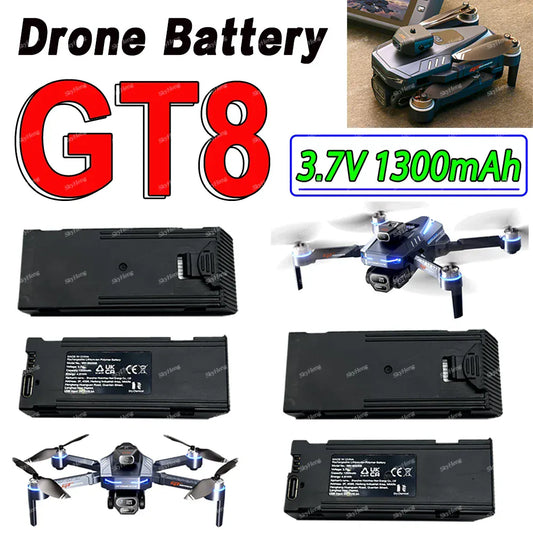 GT8 Drone Battery 8-Pack 3.7V 1300mAh - Original LSRC (Drone NOT Included) Original LSRC GT8 Drone Battery 3.7V 1300MAh Battery For GT8 RC Quadcopter Replacement Battery GT8 Accessory Parts