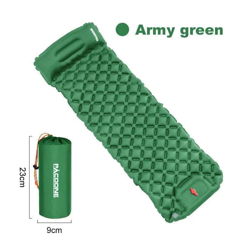 Outdoor Camping Inflatable Mattress Sleeping Pad With Pillows Ultralight Air Mat Built In Inflator Pump Hiking Outdoor Camping Inflatable Mattress Sleeping Pad With Pillows Ultralight Air Mat Built In Inflator Pump Hiking