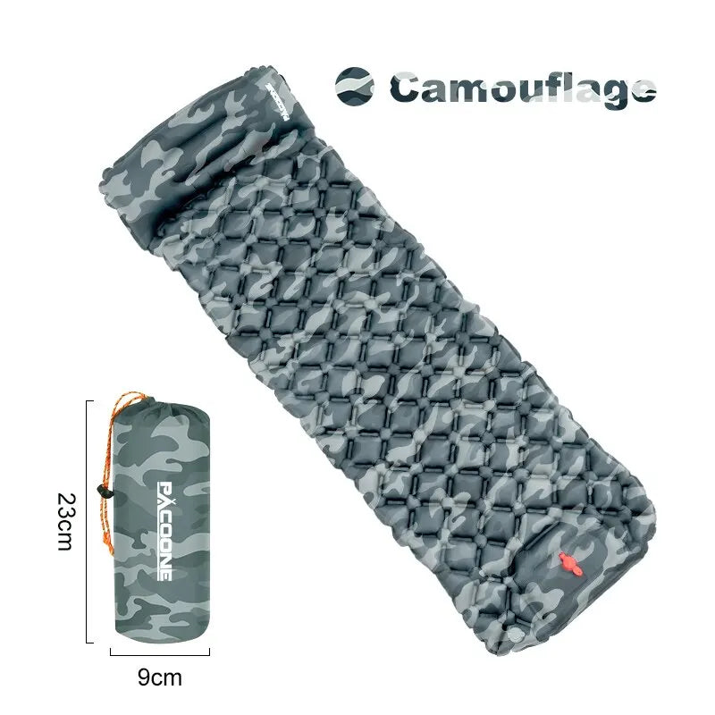 Outdoor Camping Inflatable Mattress Sleeping Pad With Pillows Ultralight Air Mat Built In Inflator Pump Hiking Outdoor Camping Inflatable Mattress Sleeping Pad With Pillows Ultralight Air Mat Built In Inflator Pump Hiking