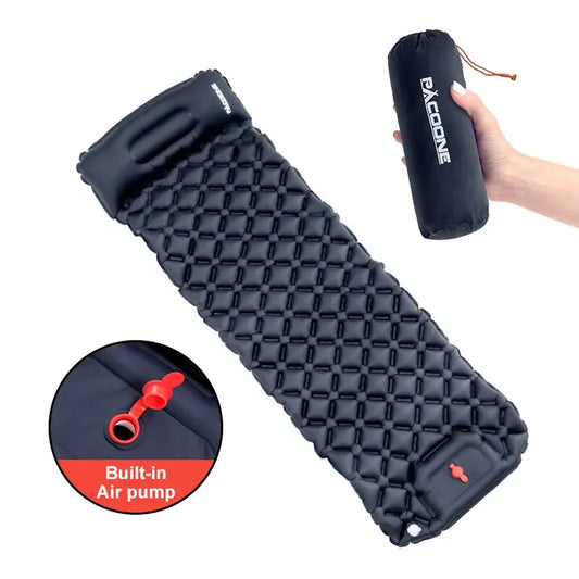 Outdoor Camping Inflatable Mattress Sleeping Pad With Pillows Ultralight Air Mat Built In Inflator Pump Hiking Outdoor Camping Inflatable Mattress Sleeping Pad With Pillows Ultralight Air Mat Built In Inflator Pump Hiking