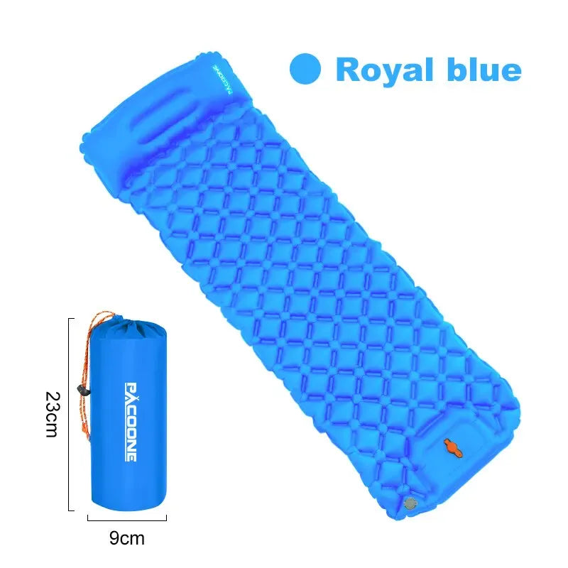 Outdoor Camping Inflatable Mattress Sleeping Pad With Pillows Ultralight Air Mat Built In Inflator Pump Hiking Outdoor Camping Inflatable Mattress Sleeping Pad With Pillows Ultralight Air Mat Built In Inflator Pump Hiking