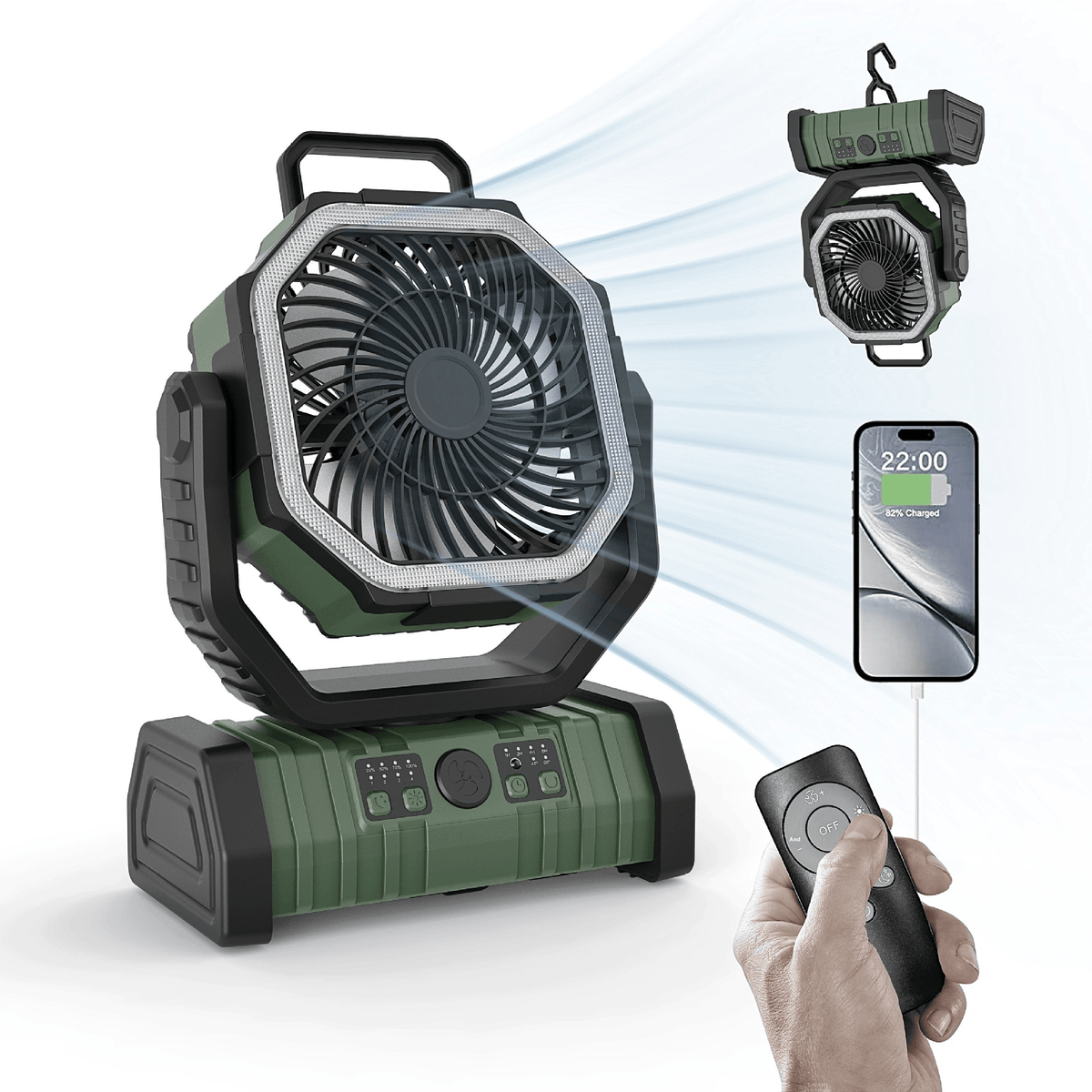 Outdoor Household Power Bank LED Light Camping Fan Outdoor Household Power Bank LED Light Camping Fan