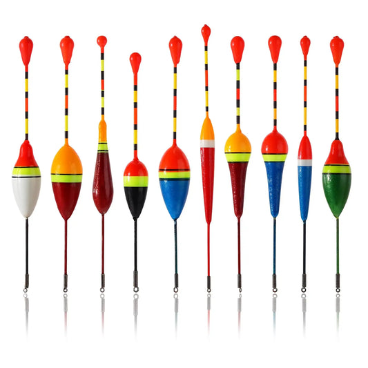 Oval Hard Foam Fishing Bobbers 10-Pack Sliding Buoys – Wahooly Oval Hard Foam Fishing Bobbers – 10-Pack Sliding Buoys for Trout & Bass