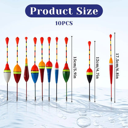 Oval Hard Foam Fishing Bobbers 10-Pack Sliding Buoys – Wahooly Oval Hard Foam Fishing Bobbers – 10-Pack Sliding Buoys for Trout & Bass