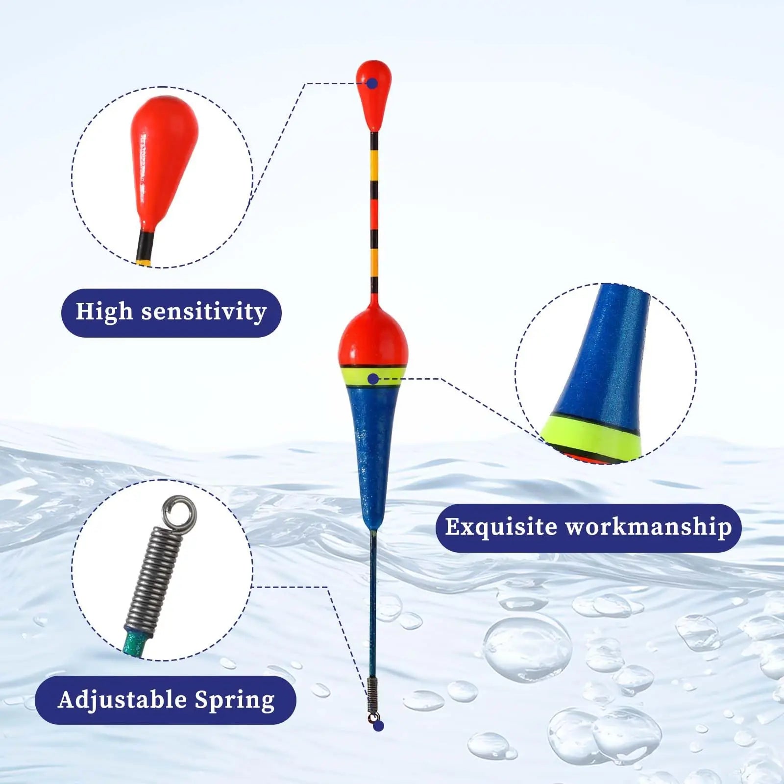 Oval Hard Foam Fishing Bobbers 10-Pack Sliding Buoys – Wahooly Oval Hard Foam Fishing Bobbers – 10-Pack Sliding Buoys for Trout & Bass