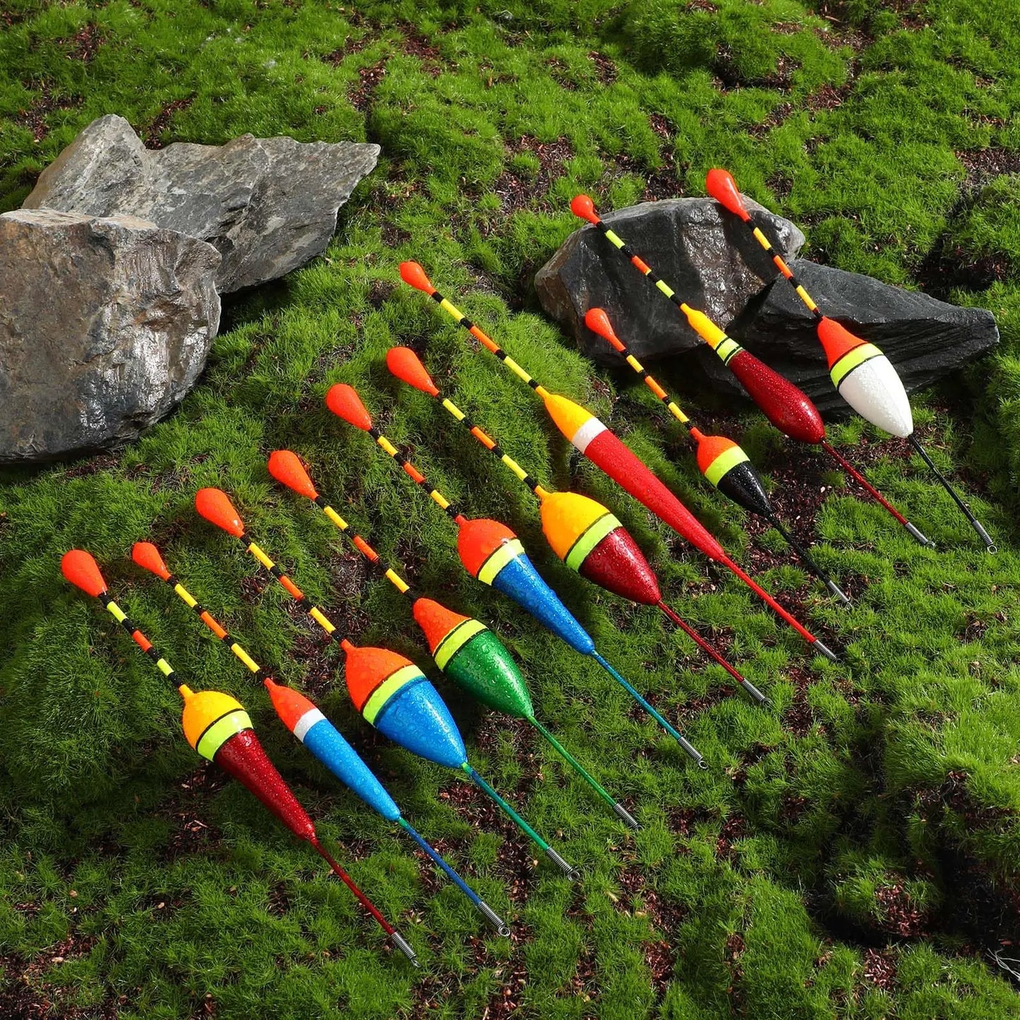 Oval Hard Foam Fishing Bobbers 10-Pack Sliding Buoys – Wahooly Oval Hard Foam Fishing Bobbers – 10-Pack Sliding Buoys for Trout & Bass