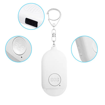 Personal SOS Defense Alarm 130dB With LED Light Rechargeable Personal SOS Defense Alarm 130dB With LED Light Rechargeable