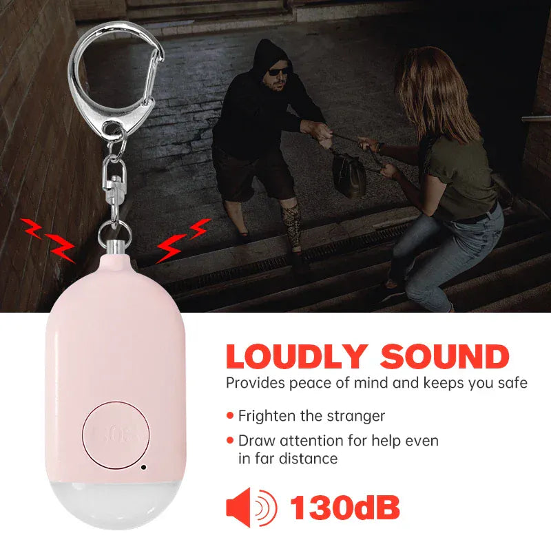 Personal SOS Defense Alarm 130dB With LED Light Rechargeable Personal SOS Defense Alarm 130dB With LED Light Rechargeable