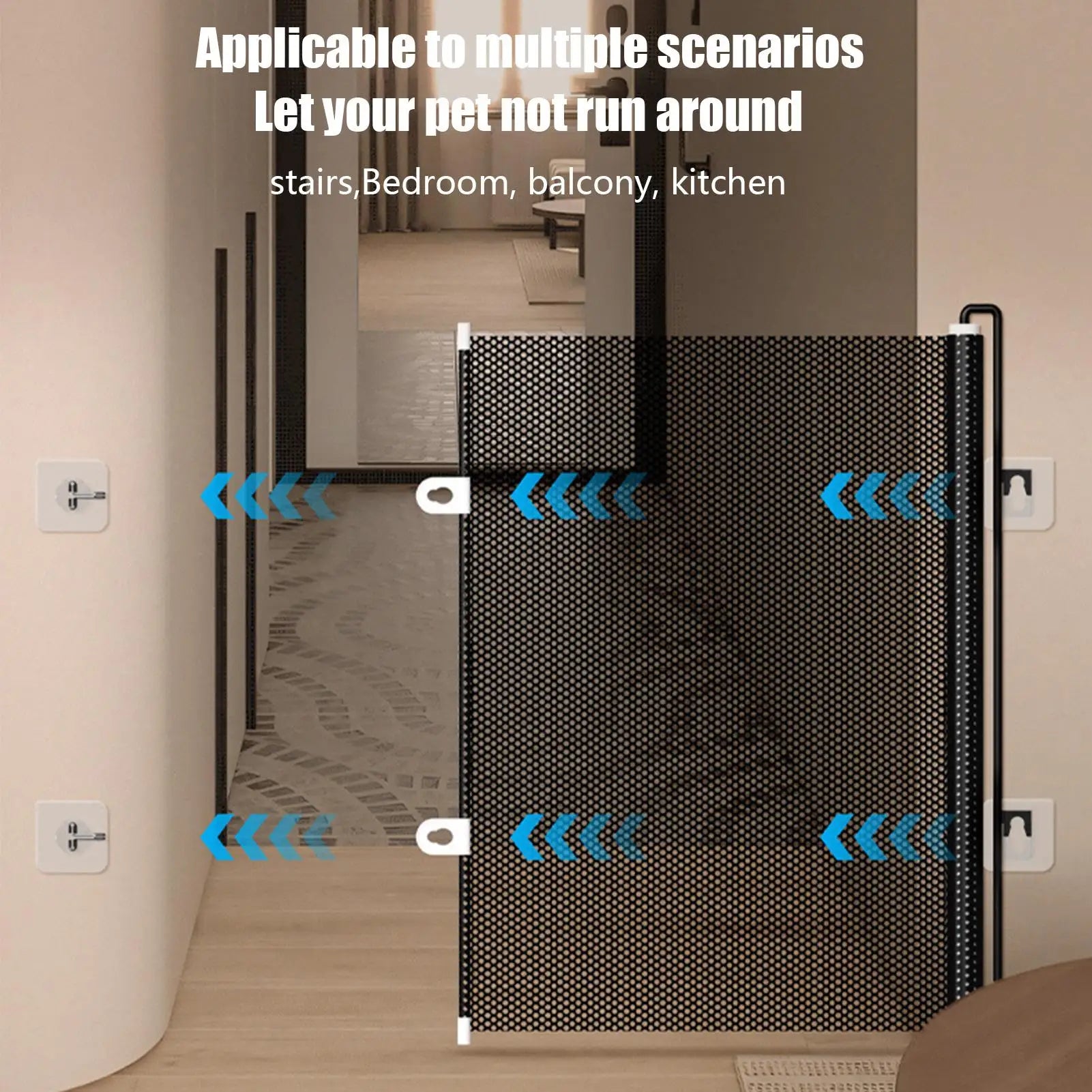 Pet Accessories Guard Retractable Pet Fence Safety Barrier Universal Pet Network Fence Folding Child Barrier Fences Stairs Pet Accessories Guard Retractable Pet Fence Safety Barrier Universal Pet Network Fence Folding Child Barrier Fences Stairs