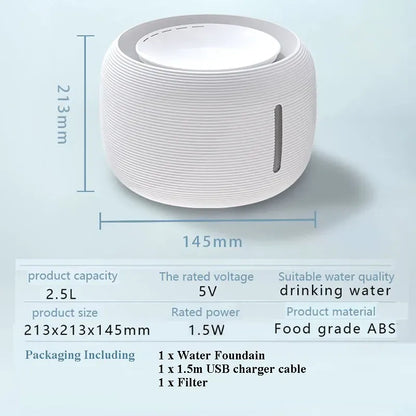 Pet Cat Water Fountain Drinking Smart Sensor Automatic Power Off Pet Cat Water Fountain Drinking Smart Sensor Automatic Power Off