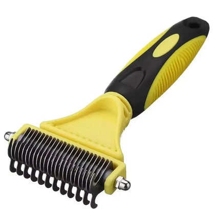 Pet Comb and Grooming Brush Two-Sided Cat Hair Brush Undercoat Rake Comb for Dog Cat Remove Knots Tangles Pet Hair Comb Artifact Pet Comb and Grooming Brush Two-Sided Cat Hair Brush Undercoat Rake Comb for Dog Cat Remove Knots Tangles Pet Hair Comb Artifact