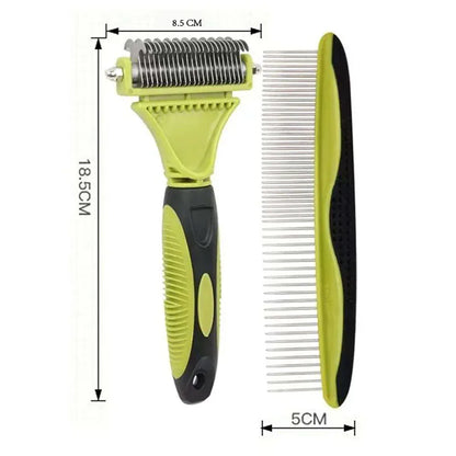 Pet Comb and Grooming Brush Two-Sided Cat Hair Brush Undercoat Rake Comb for Dog Cat Remove Knots Tangles Pet Hair Comb Artifact Pet Comb and Grooming Brush Two-Sided Cat Hair Brush Undercoat Rake Comb for Dog Cat Remove Knots Tangles Pet Hair Comb Artifact