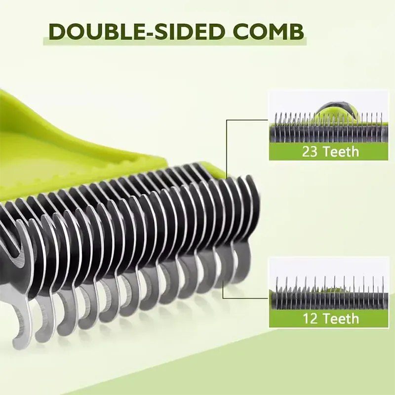 Pet Comb and Grooming Brush Two-Sided Cat Hair Brush Undercoat Rake Comb for Dog Cat Remove Knots Tangles Pet Hair Comb Artifact Pet Comb and Grooming Brush Two-Sided Cat Hair Brush Undercoat Rake Comb for Dog Cat Remove Knots Tangles Pet Hair Comb Artifact