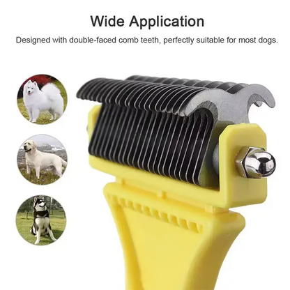 Pet Comb and Grooming Brush Two-Sided Cat Hair Brush Undercoat Rake Comb for Dog Cat Remove Knots Tangles Pet Hair Comb Artifact Pet Comb and Grooming Brush Two-Sided Cat Hair Brush Undercoat Rake Comb for Dog Cat Remove Knots Tangles Pet Hair Comb Artifact