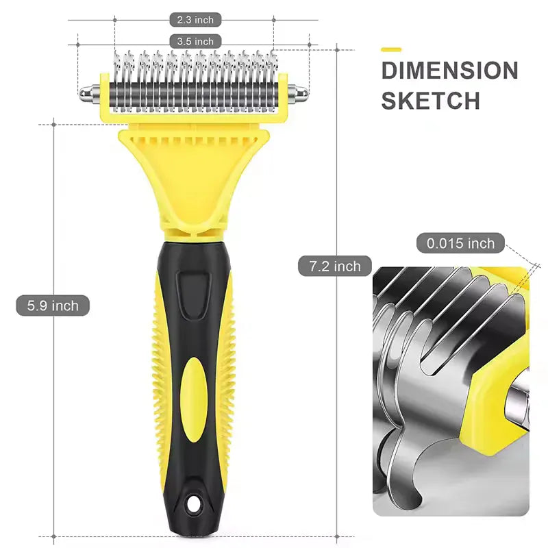 Pet Comb and Grooming Brush Two-Sided Cat Hair Brush Undercoat Rake Comb for Dog Cat Remove Knots Tangles Pet Hair Comb Artifact Pet Comb and Grooming Brush Two-Sided Cat Hair Brush Undercoat Rake Comb for Dog Cat Remove Knots Tangles Pet Hair Comb Artifact