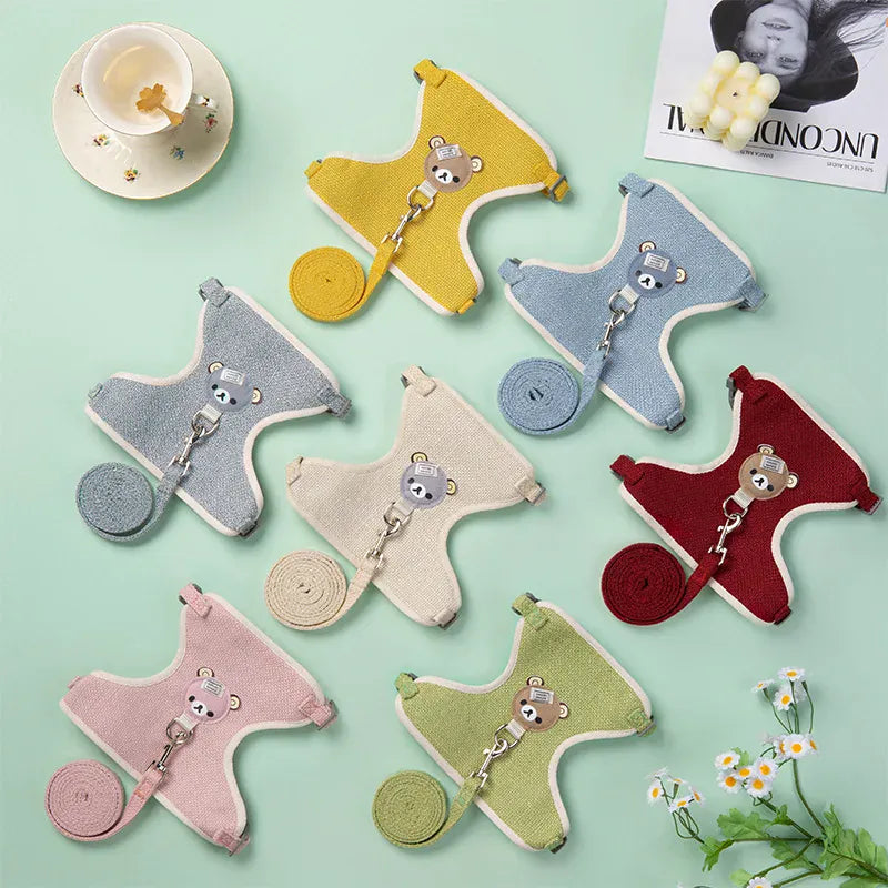 Pet Dog Harness Lead Leash Set Adjustable Puppy Kitten Vest Harness Small Medium Dog Cat Collar Chihuahua Pet Dog Accessories Pet Dog Harness Lead Leash Set Adjustable Puppy Kitten Vest Harness Small Medium Dog Cat Collar Chihuahua Pet Dog Accessories