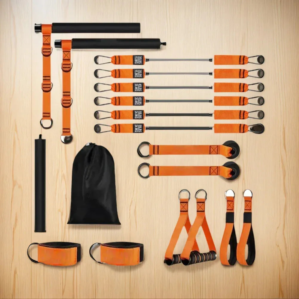 Pilates Bar Kit & Resistance Bands Multifunctional Pilates Bar Portable Yoga Pilates Stick Home Gym Strength Training Equipment Pilates Bar Kit & Resistance Bands Multifunctional Pilates Bar Portable Yoga Pilates Stick Home Gym Strength Training Equipment