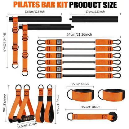 Pilates Bar Kit & Resistance Bands Multifunctional Pilates Bar Portable Yoga Pilates Stick Home Gym Strength Training Equipment Pilates Bar Kit & Resistance Bands Multifunctional Pilates Bar Portable Yoga Pilates Stick Home Gym Strength Training Equipment