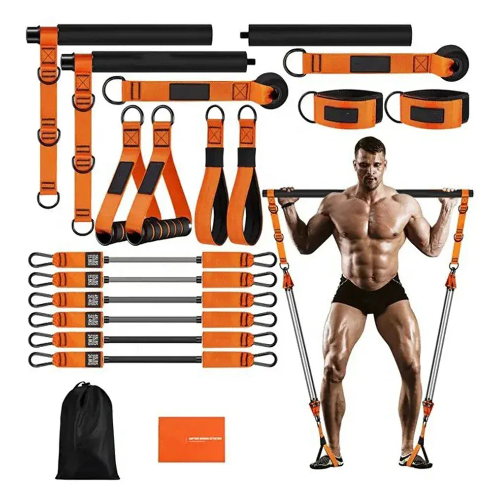 Pilates Bar Kit W/ Resistance Bands Multifunctional Pilates Bar Portable Yoga Pilates Stick Home Gym Strength Training Equipment Pilates Bar Kit W/ Resistance Bands Multifunctional Pilates Bar Portable Yoga Pilates Stick Home Gym Strength Training Equipment
