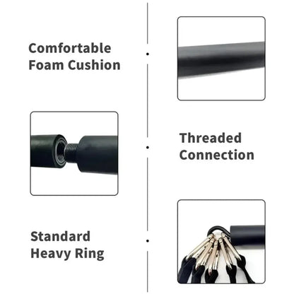 Pilates Resistance Bar with Detachable Foam-Padded Design Pilates Resistance Bar with Detachable Foam-Padded Design