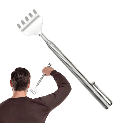 Pocket-Clip Telescoping Back Scratcher | Wahooly Pocket-Clip Telescoping Back Scratcher in Stainless Steel