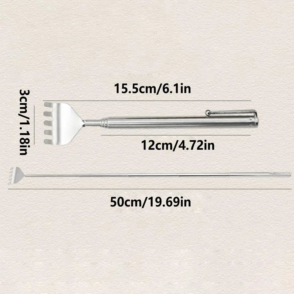 Pocket-Clip Telescoping Back Scratcher | Wahooly Pocket-Clip Telescoping Back Scratcher in Stainless Steel